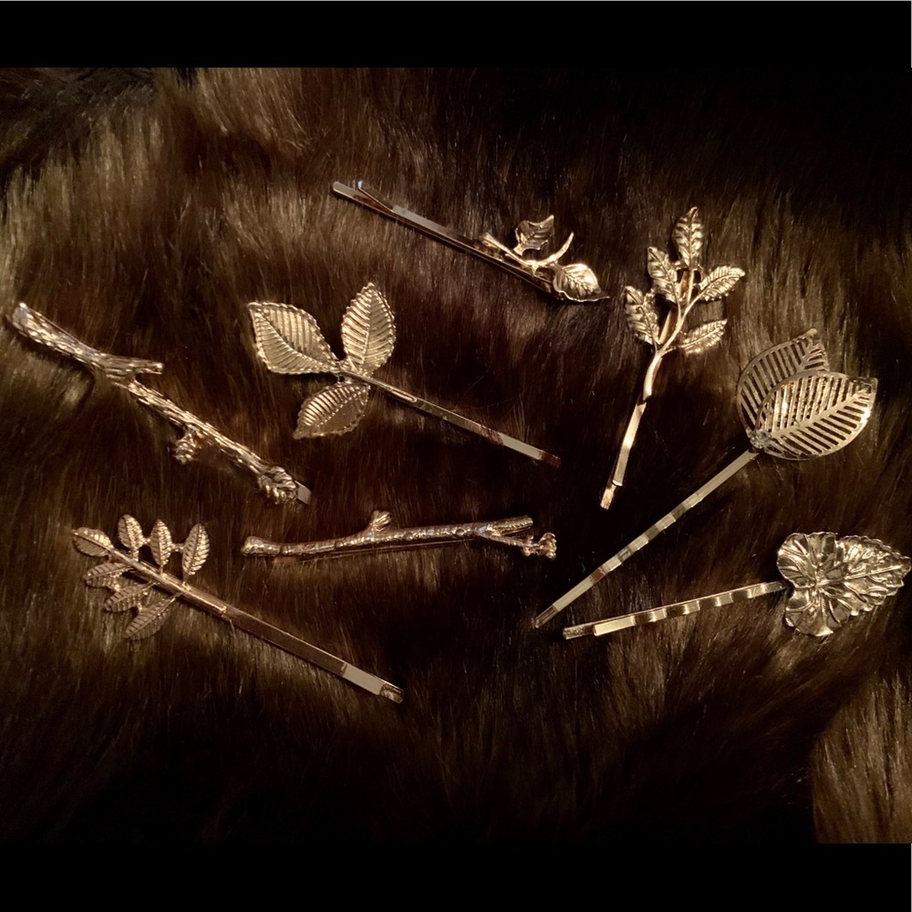 Unique gold hair pins (8) Bridal Bride sexy